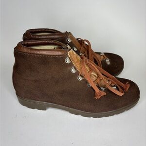 Meindl Comfort Hiking Boots Brown Suede Germany Mens Size 40 US 6.5 Lace Up